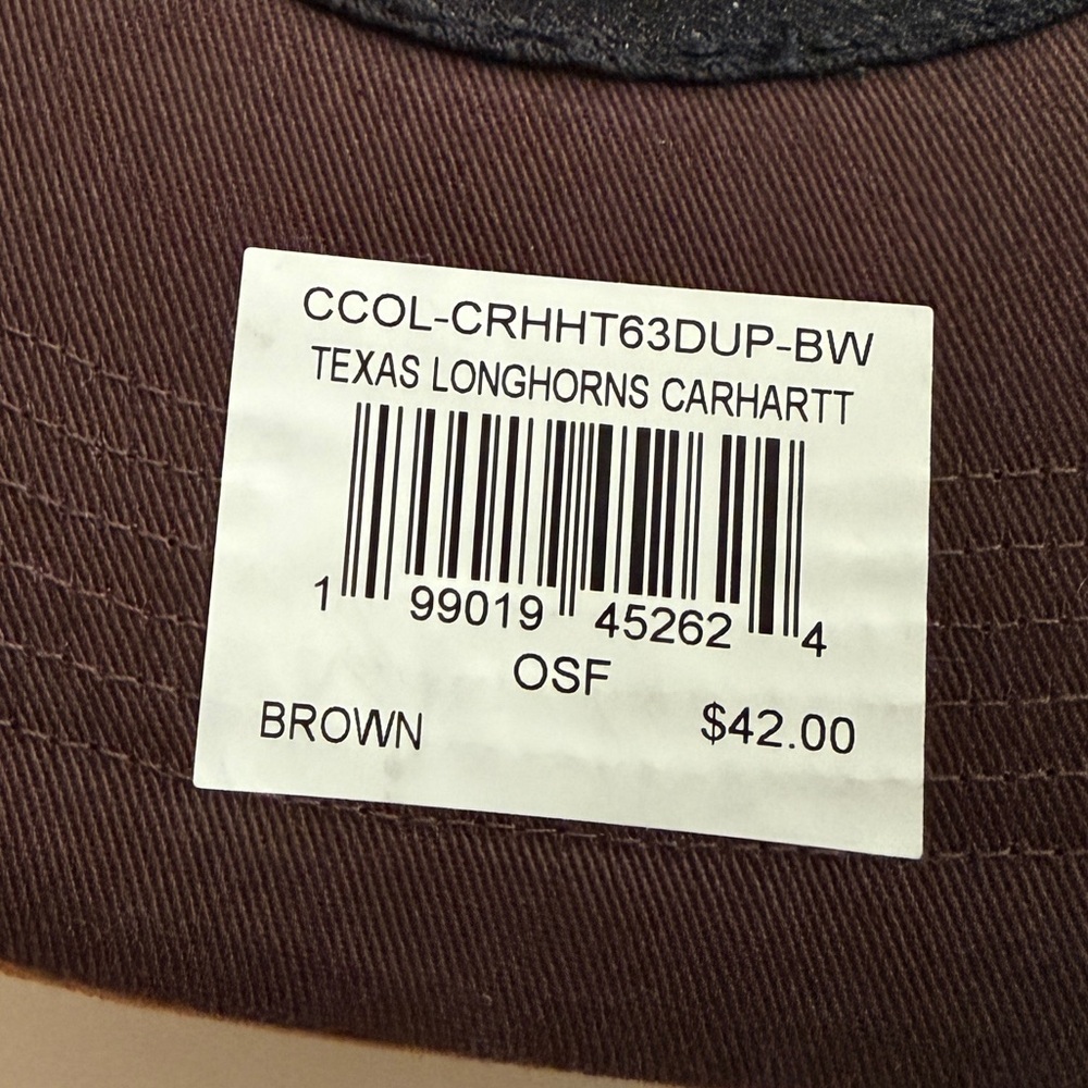 Carhartt Brown Cap with Orange Texas Longhorns 47 hitch cap - Picture 3 of 6